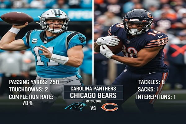 carolina panthers vs chicago bears match player stats