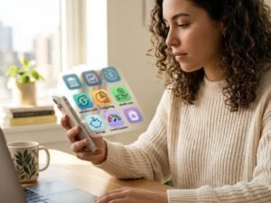 Side-by-side comparison of nine cash advance and loan apps showing fee structures and credit-building features as alternatives to Possible Finance