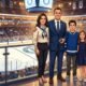Brad Treliving wife Julie Mast Treliving family portrait in hockey setting