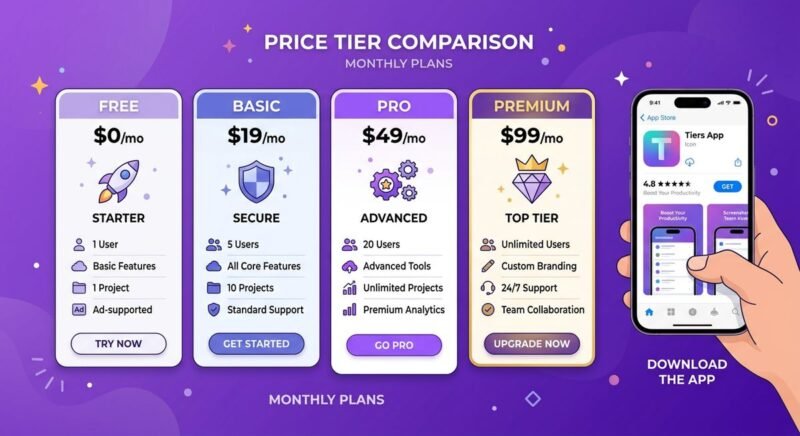 ChatFAI app interface showing Google Play Store listing with install button and 4.2-star rating