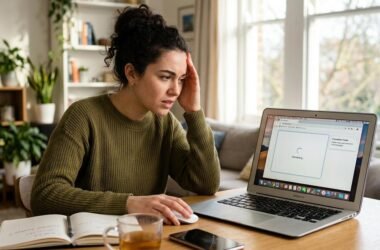 Troubleshooting guide for Chatrandom showing common error screens including camera permission denied, connection failed, and server down status indicators