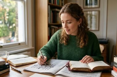 diarist looking for mr right crossword clue — Bridget Jones diary and romantic search concept