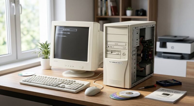 fact greblovz2004 pc mid-range gaming build with RGB case lighting on a desk setup