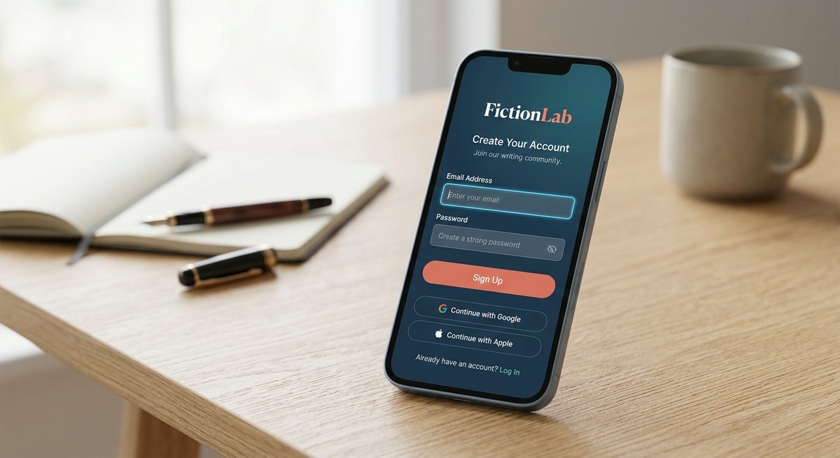 getting started sign up login and download fictionlab