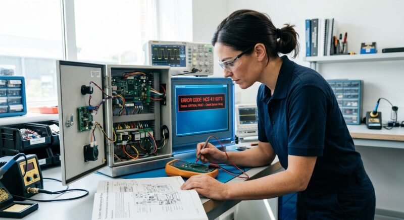 hcs 411gits error codes diagnostic reference on a control panel display