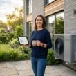 is a heat pump worth it — residential heat pump system installed beside a modern home showing outdoor compressor unit and efficiency comparison