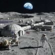 nasa $20 billion moon base concept showing habitat modules at the lunar south pole