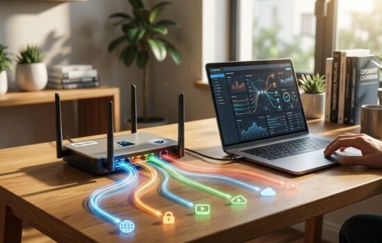 OpenClash dashboard running on OpenWrt router with Meta core proxy connections active