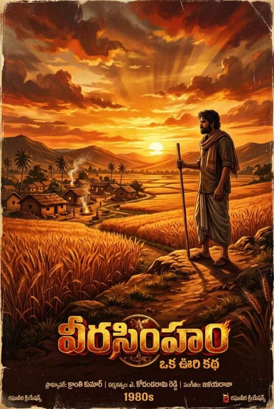 rangasthalam release date — 2018 Telugu period drama set in a 1980s Andhra Pradesh village at sunset