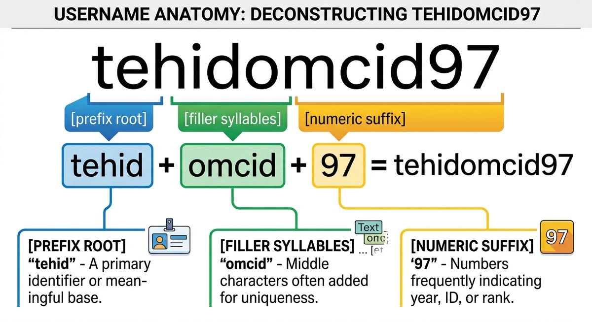 tehidomcid97 is most likely an auto generated handle