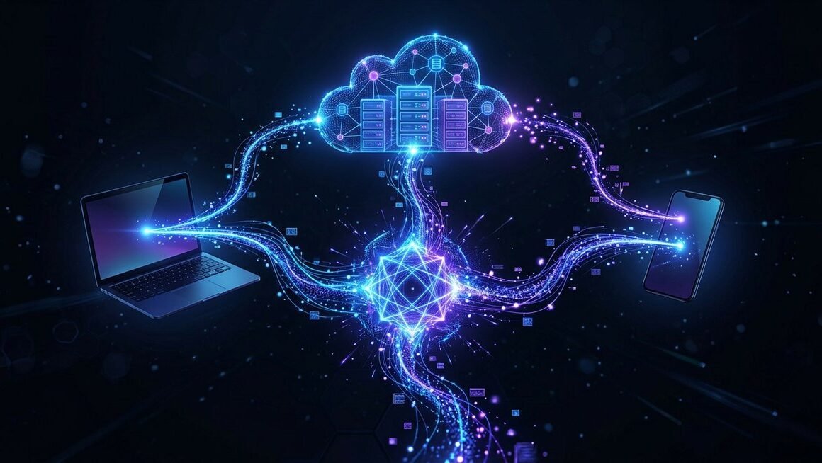 yehidomcid97 digital identifier concept showing cross-platform data flow between devices