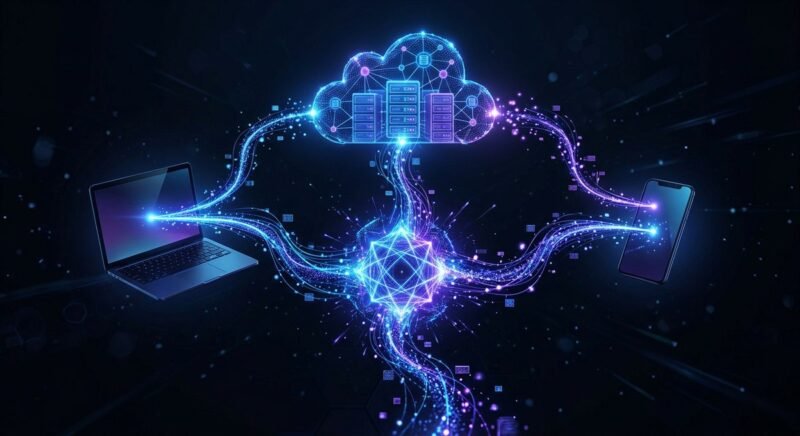yehidomcid97 digital identifier concept showing cross-platform data flow between devices