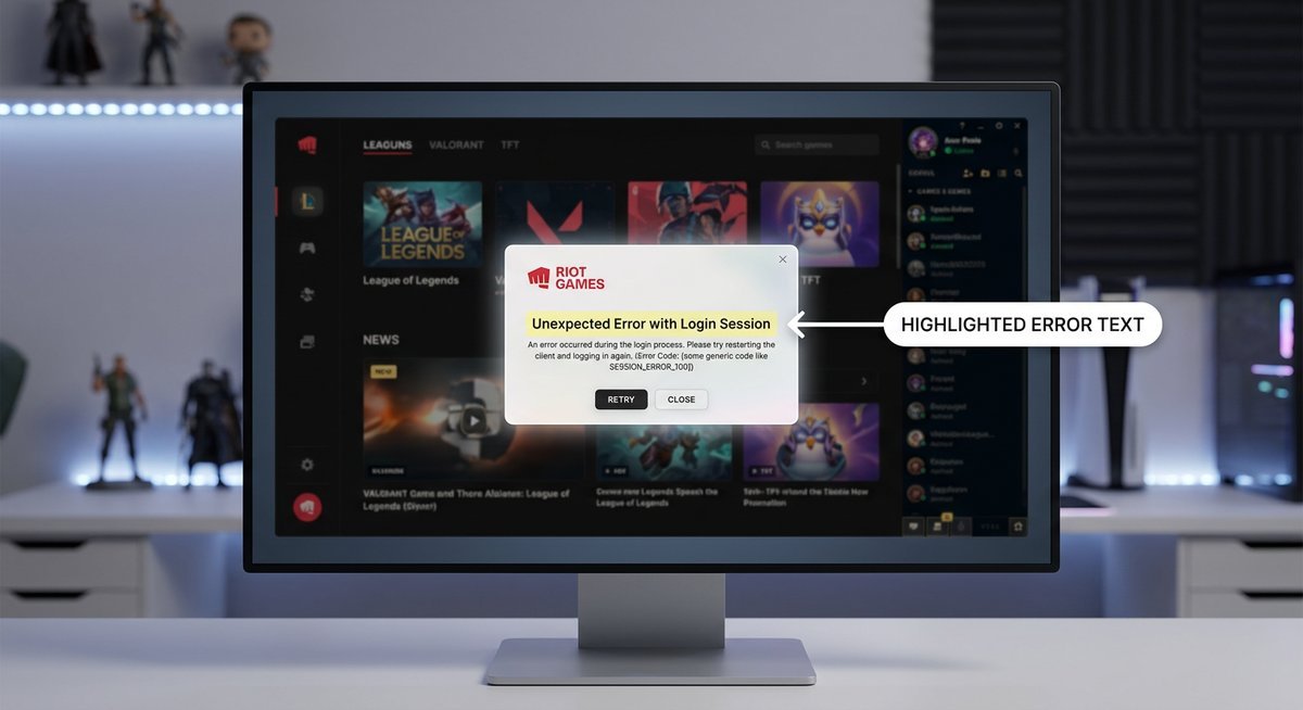 what causes the league of legends login session error