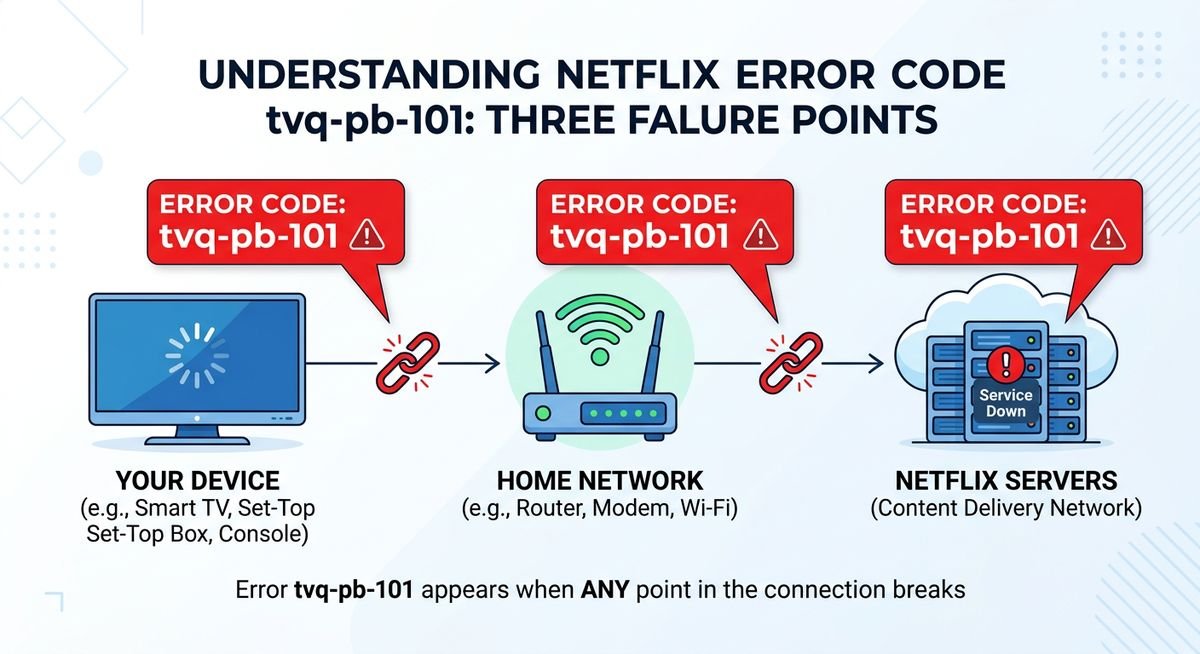 what is netflix error code tvq pb 101 and why does it happen